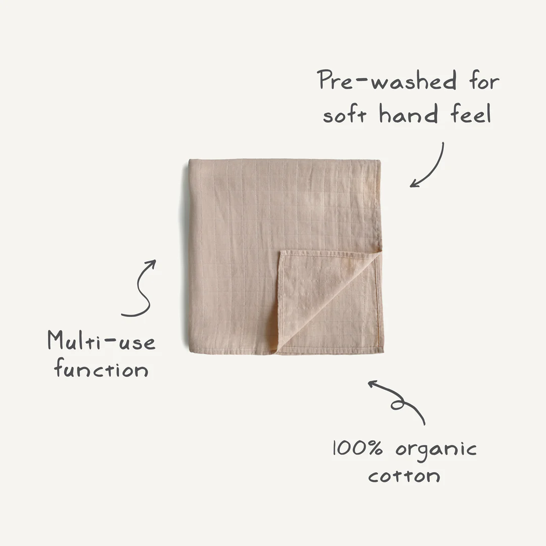 Napa Muslin Swaddle 120×120 cm – Mushie, foto 6