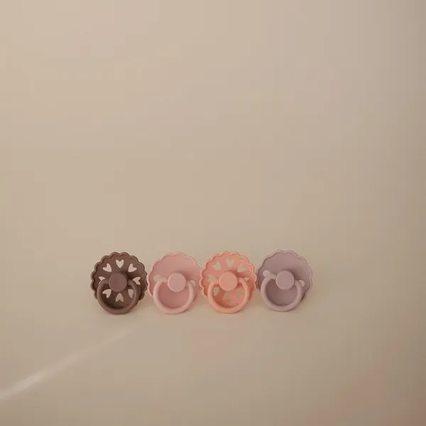 FRIGG 4-Pack Pacifiers – Round Latex – Sun, foto 2