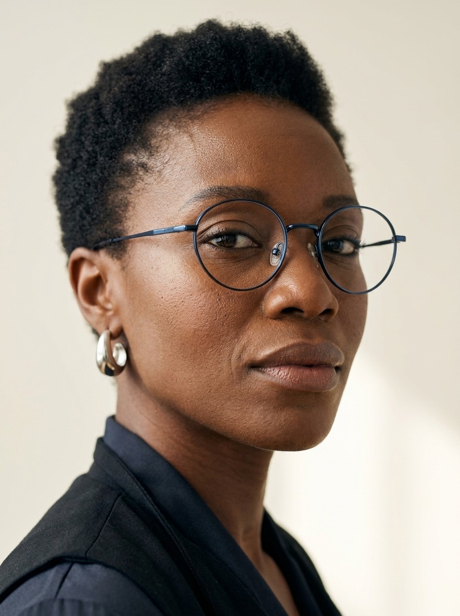 Model wearing Arthur glasses