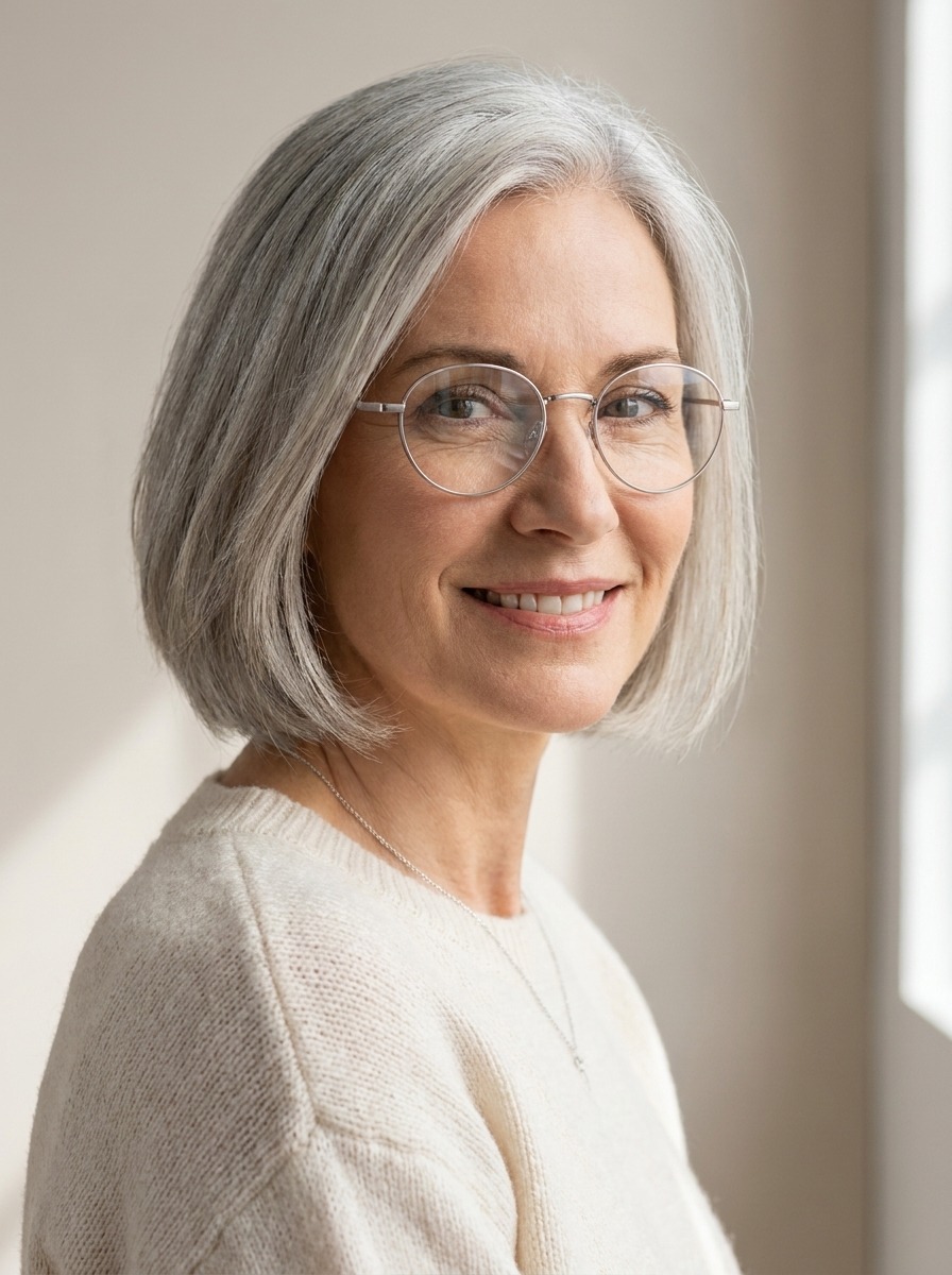 Model wearing Arthur glasses