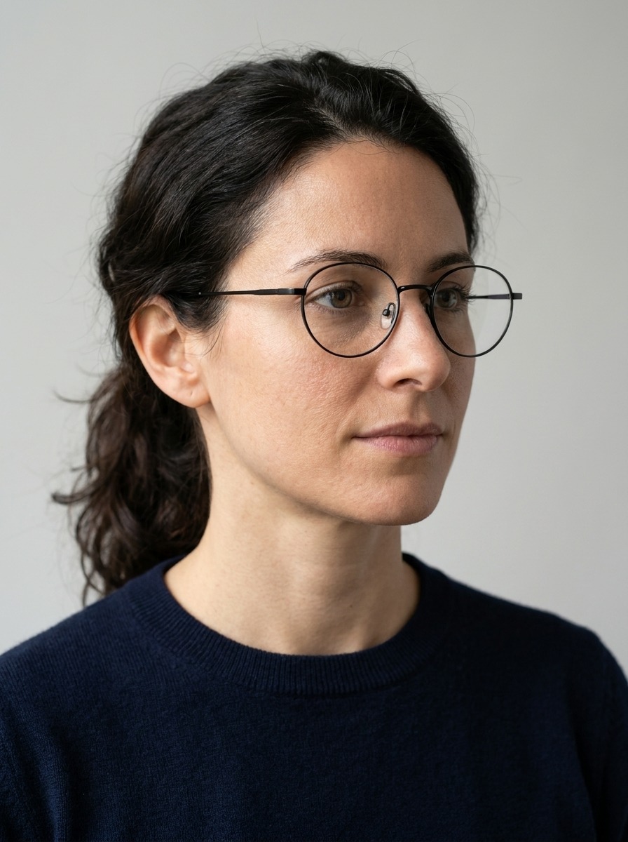 Model wearing Arthur glasses