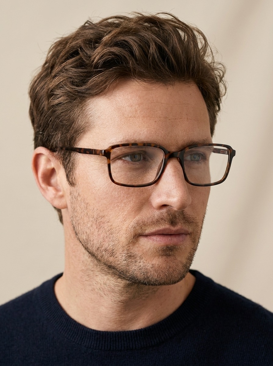 Model wearing Atlas glasses