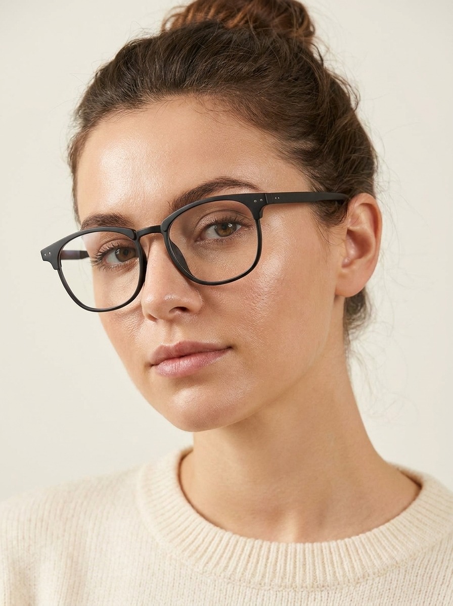 Model wearing Gus glasses