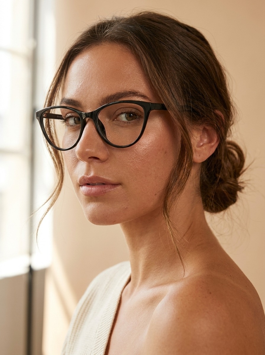 Model wearing Hillary glasses