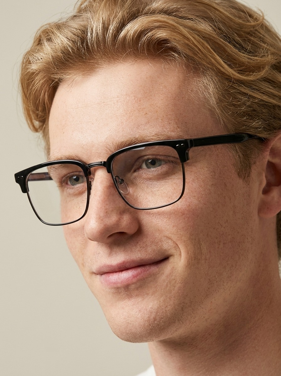 Model wearing Ida glasses