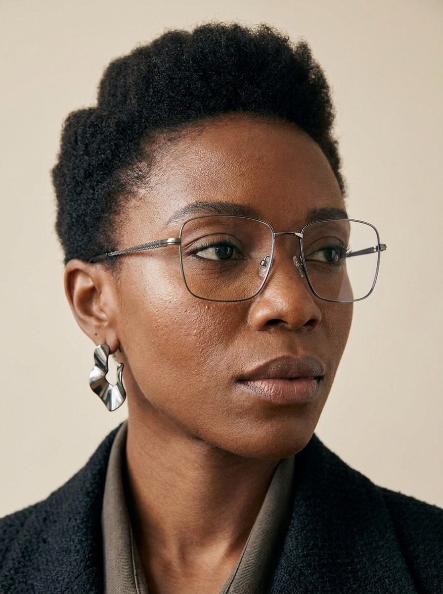Model wearing Lenny glasses