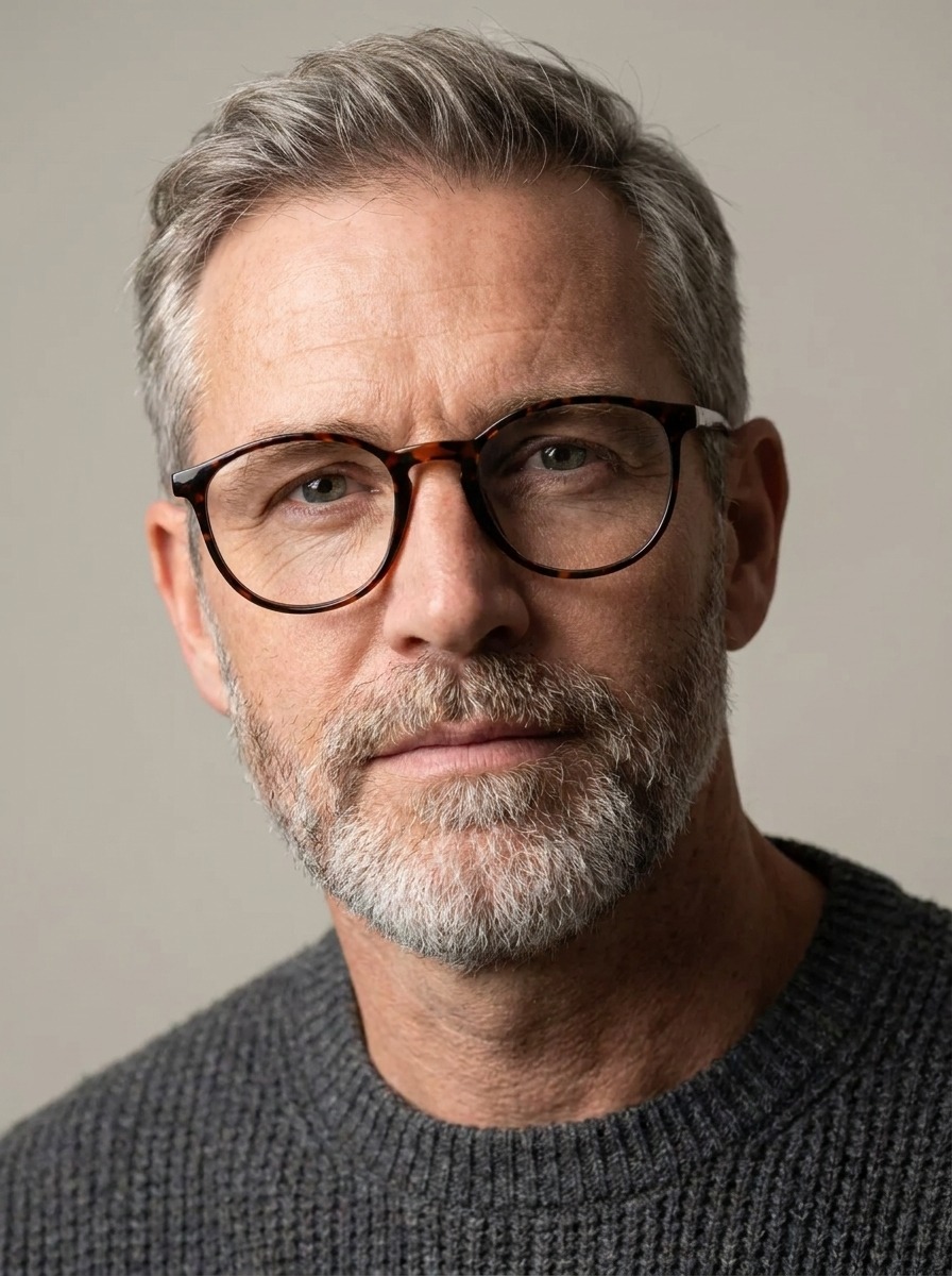 Model wearing Mica glasses