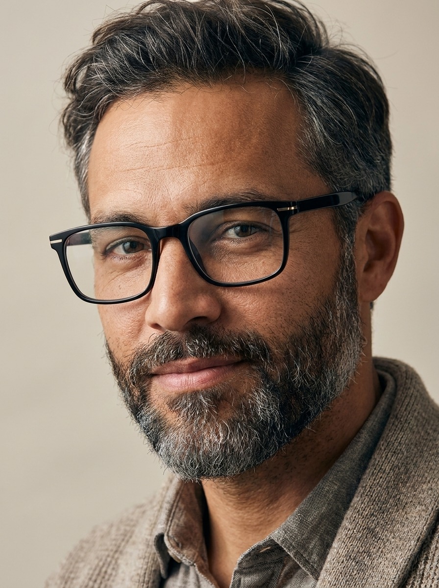 Model wearing Noah glasses
