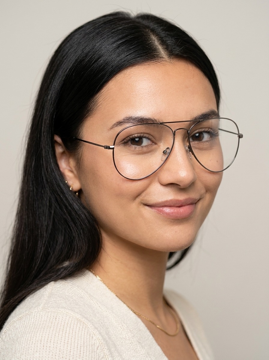 Model wearing Rocco glasses