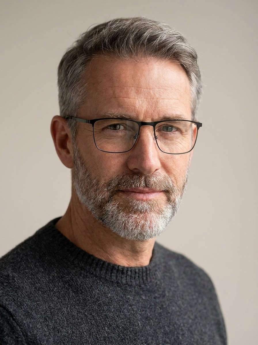 Model wearing Vinnie glasses