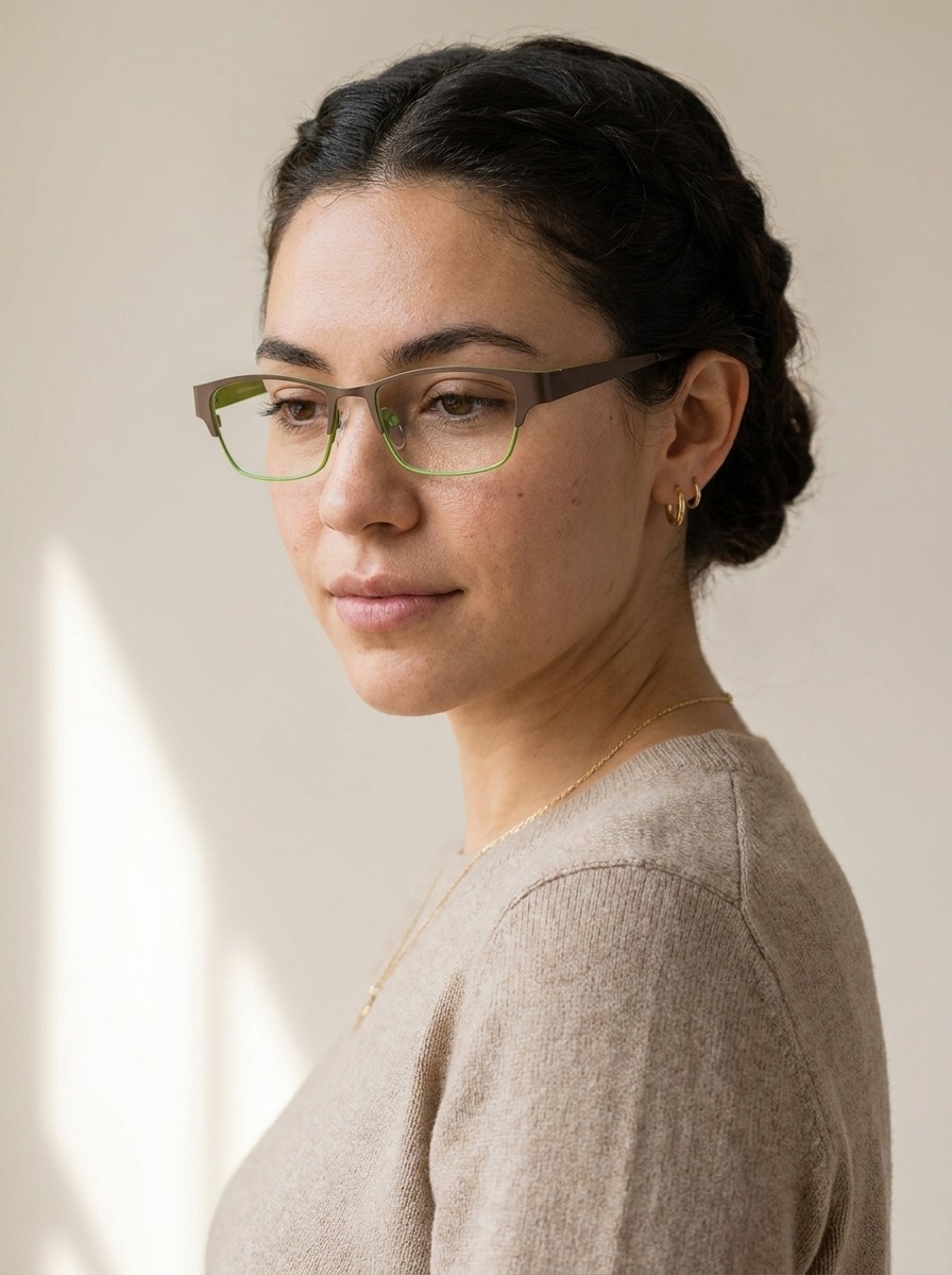 Model wearing William glasses