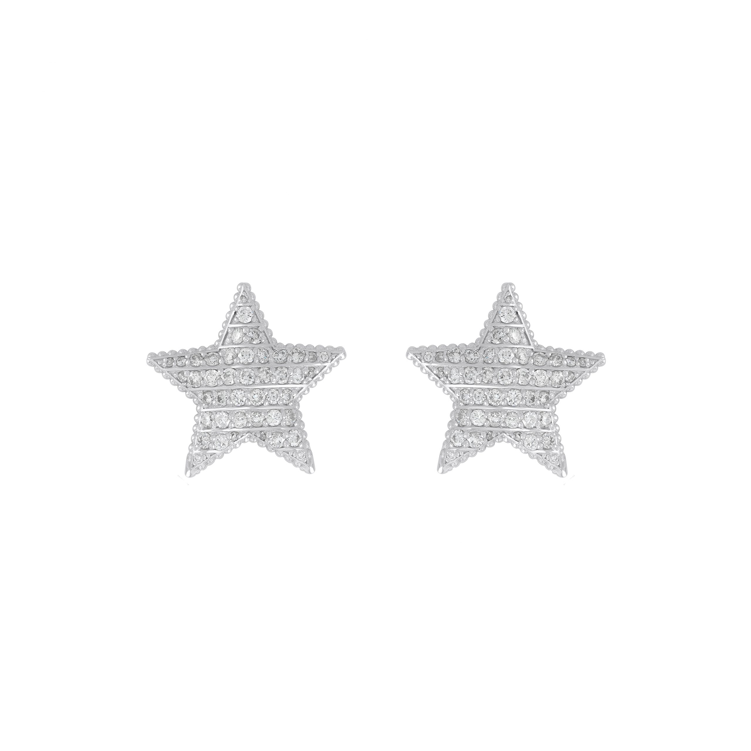 Adagio S Earrings in 18k white gold with diamonds