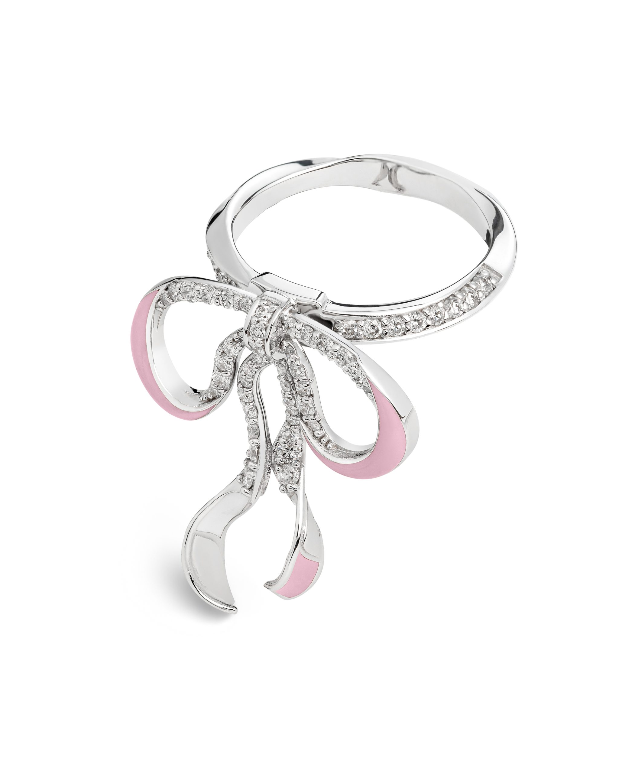 Bowtifully Yours Ring S in 18k white gold with diamonds, view 3