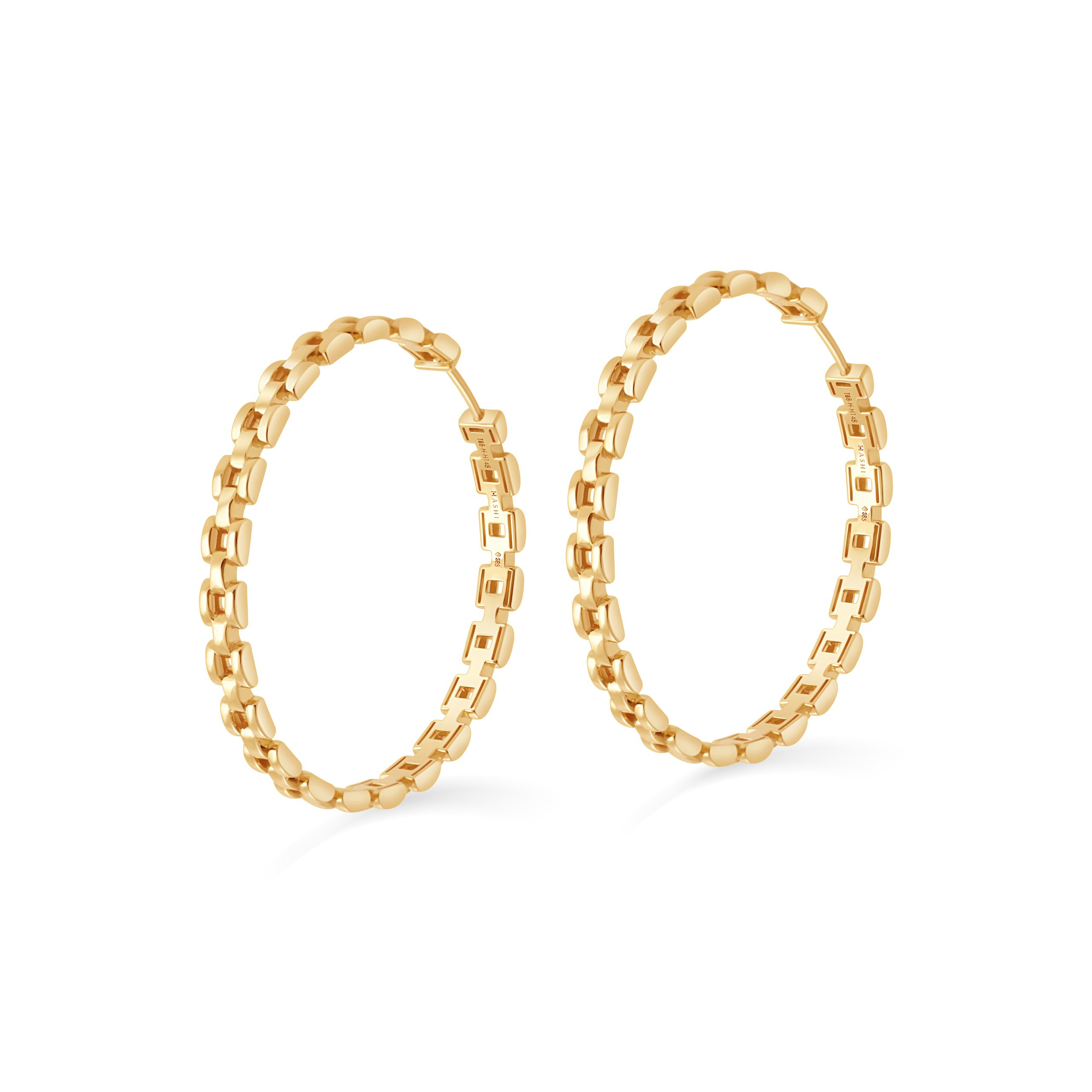 Endless G Hoop Earrings in 18k yellow gold