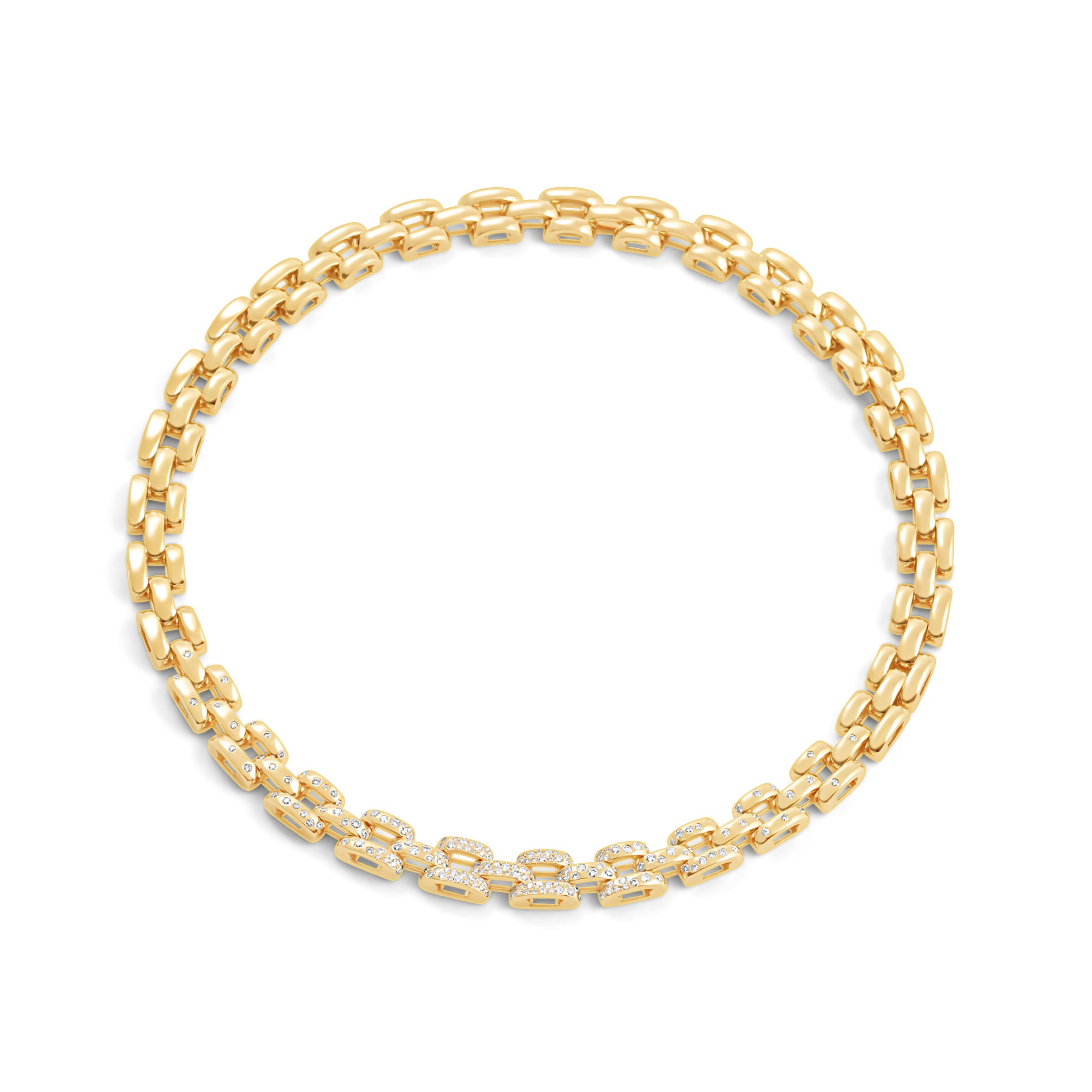 Endless G Necklace in 18k yellow gold with diamonds