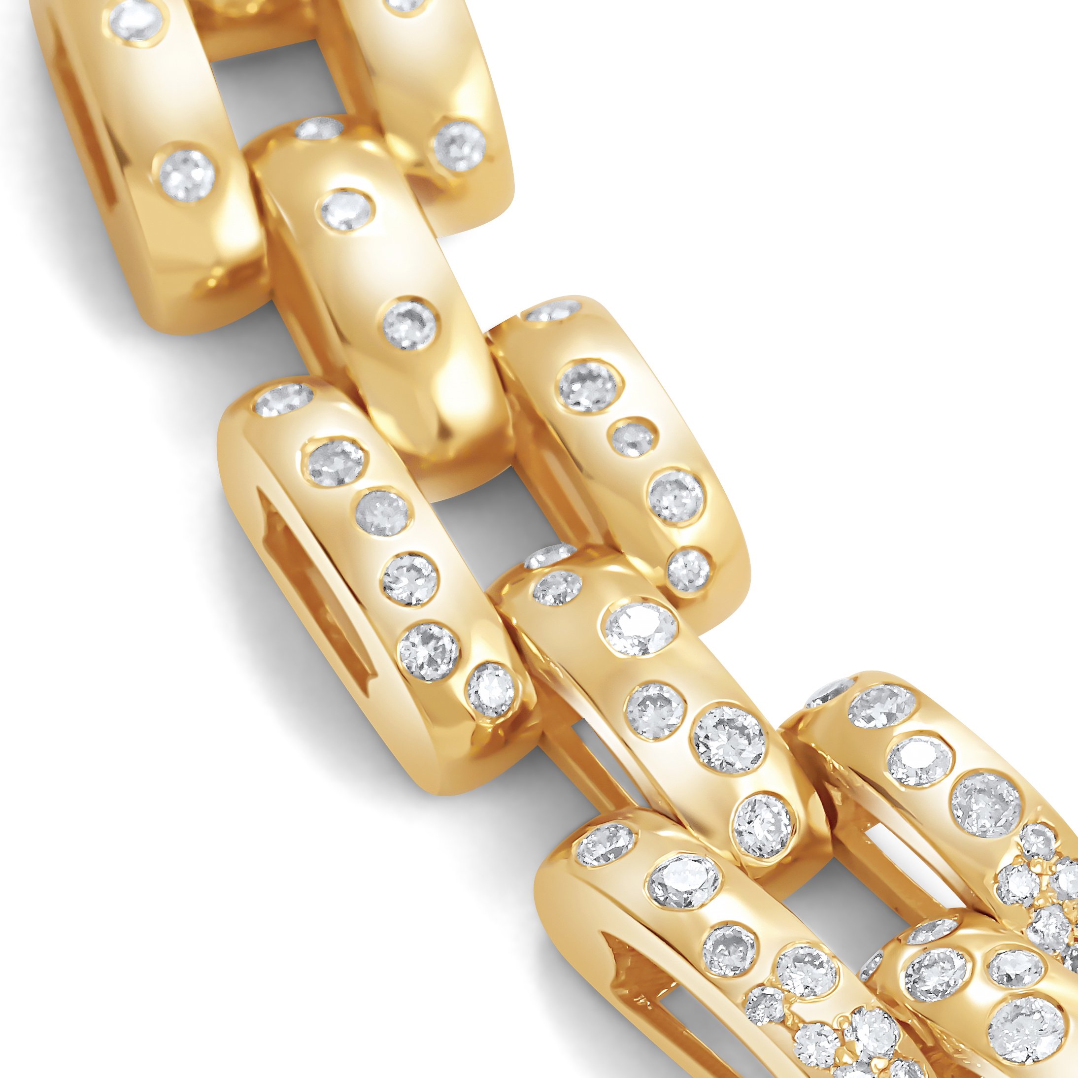 Endless G Necklace in 18k yellow gold with diamonds, view 4