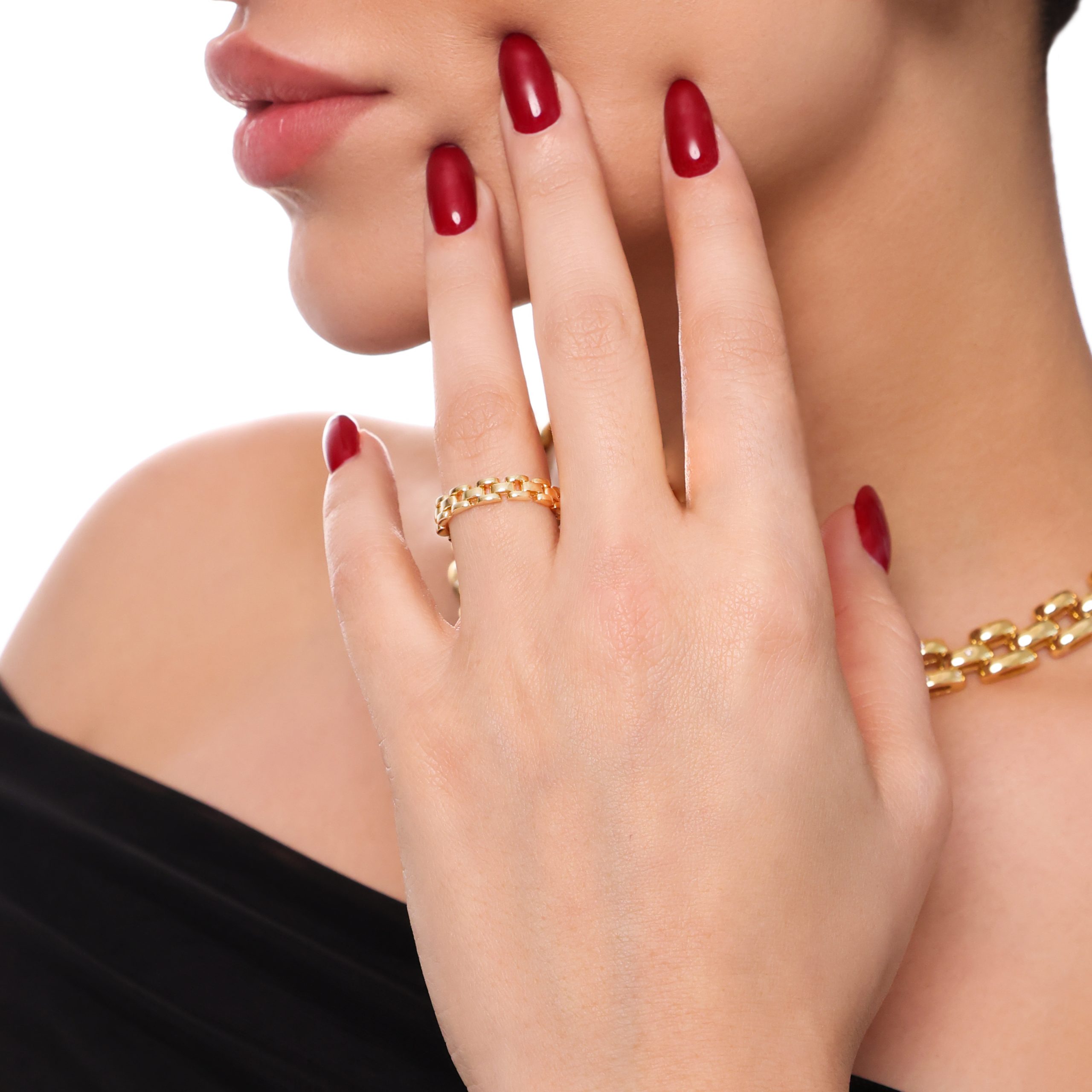 Endless G Ring in 18k yellow gold, view 2