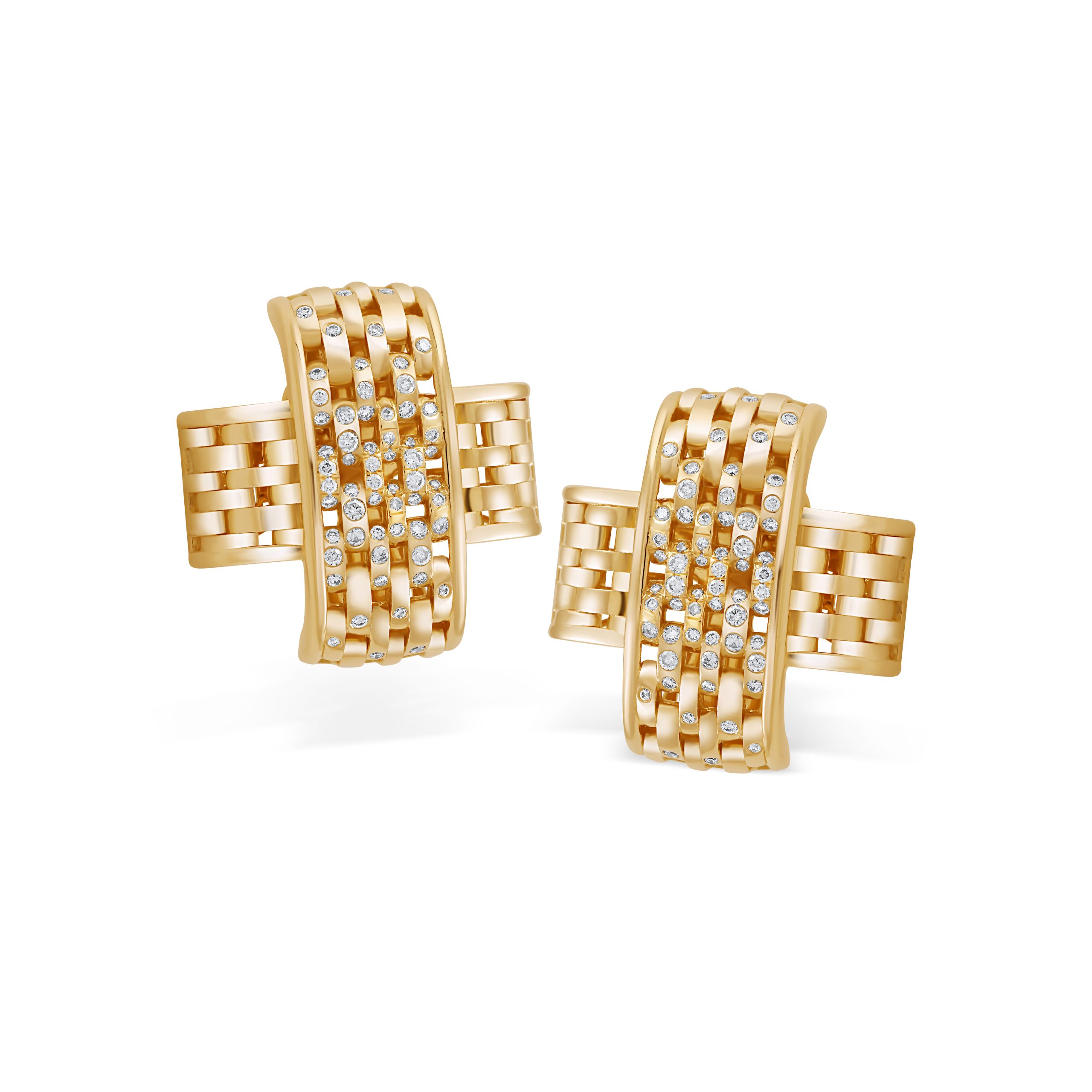 Endless XG Earrings in 18k yellow gold with diamonds