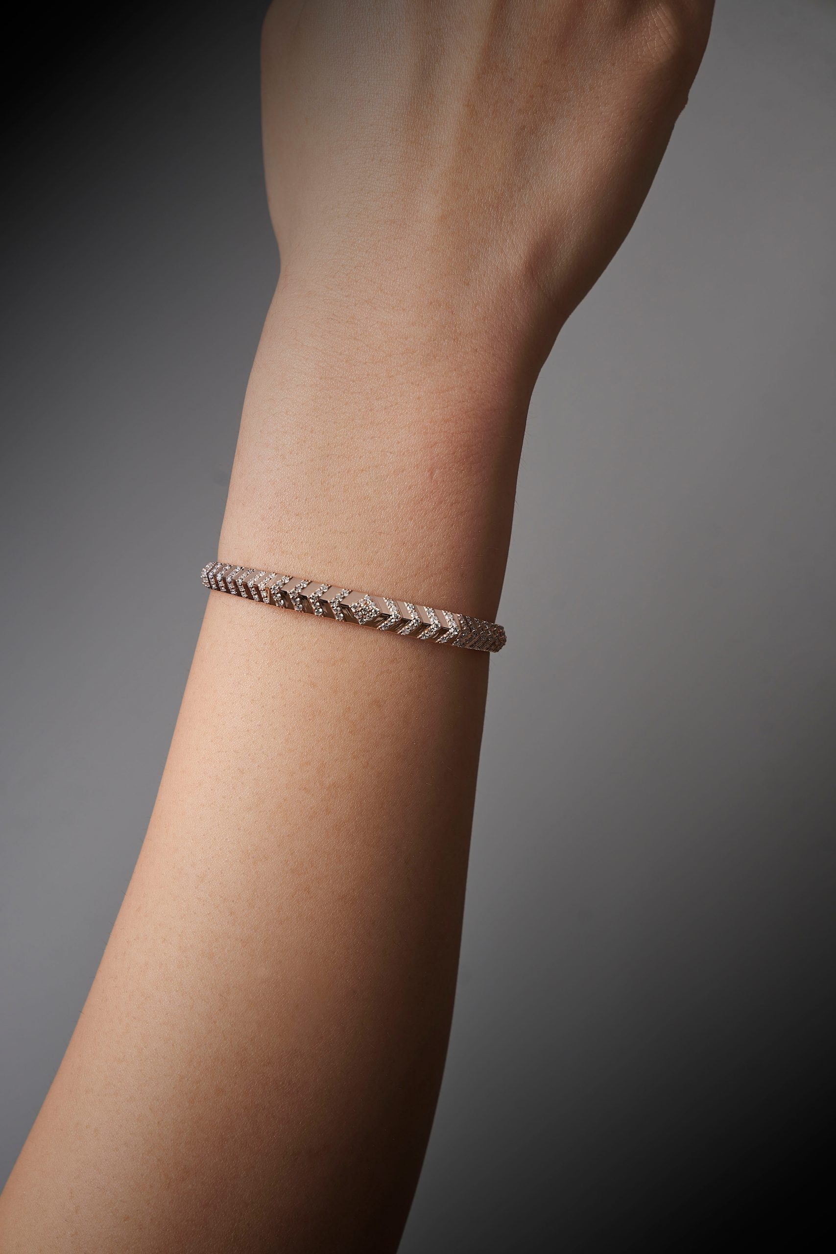 Hatshepsut Bangle with Full Diamond with diamonds, view 2