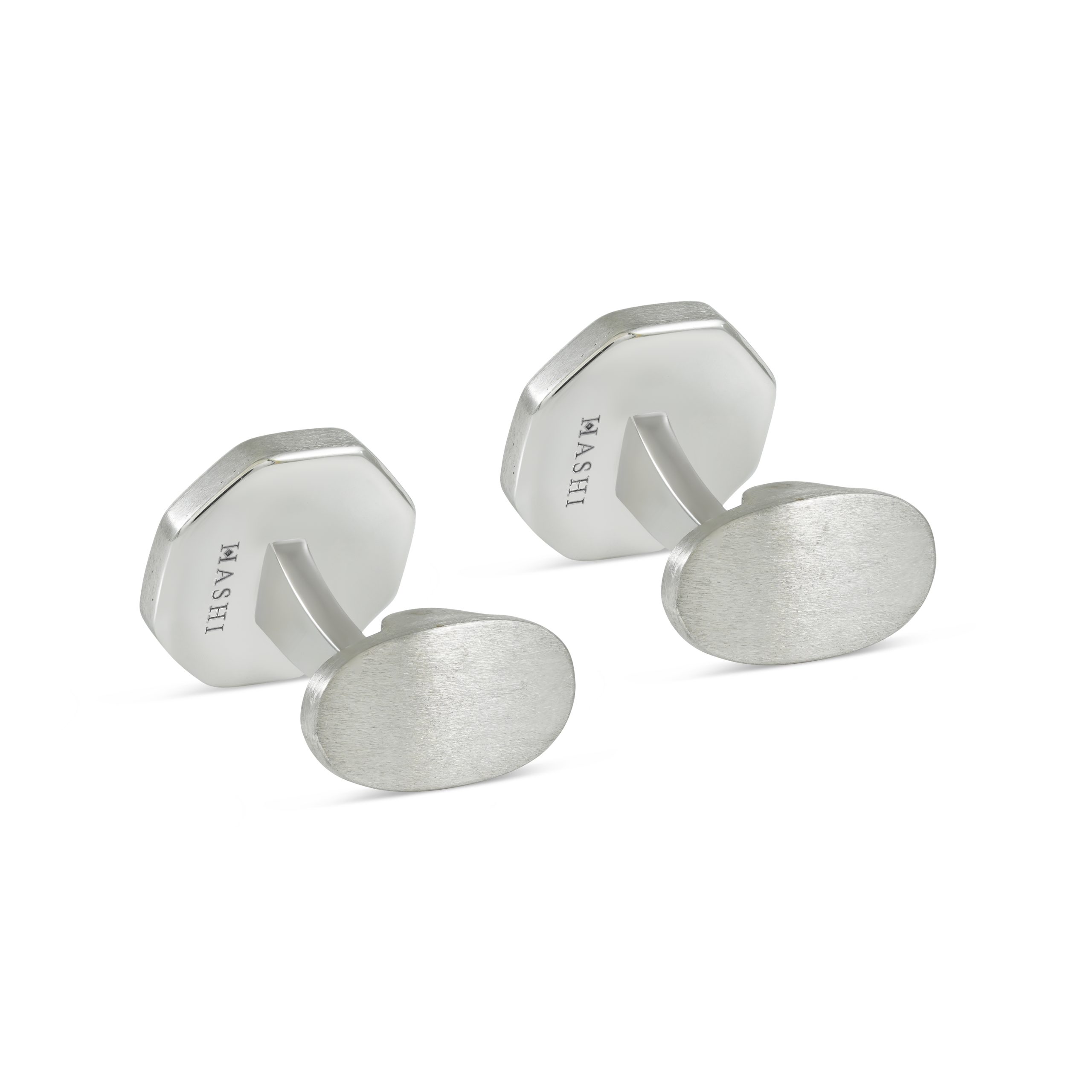 Onyx X Cufflinks in 18k white gold with black onyx, view 2