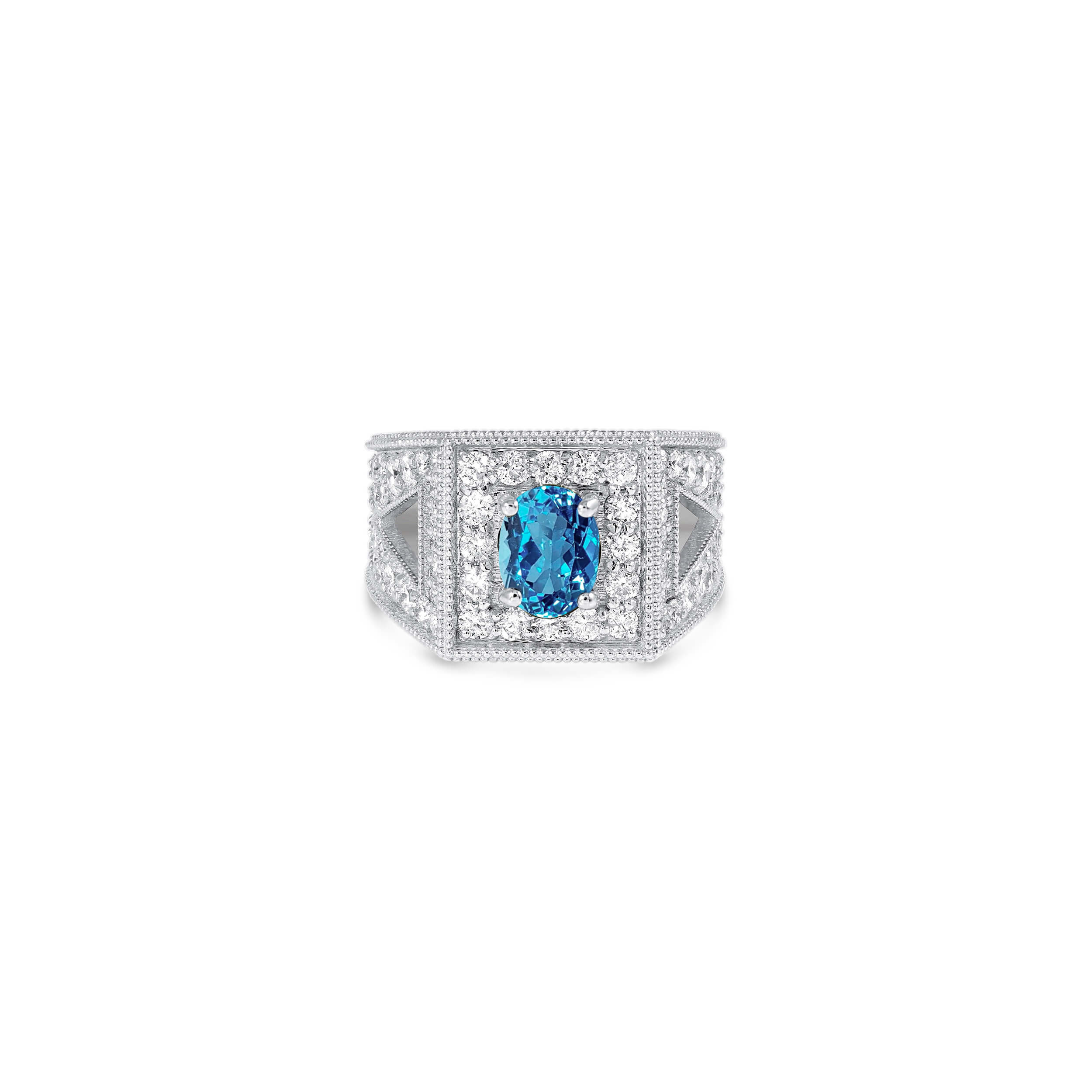 Promise Me Perfection in 18k white gold with diamonds, topaz and tourmaline