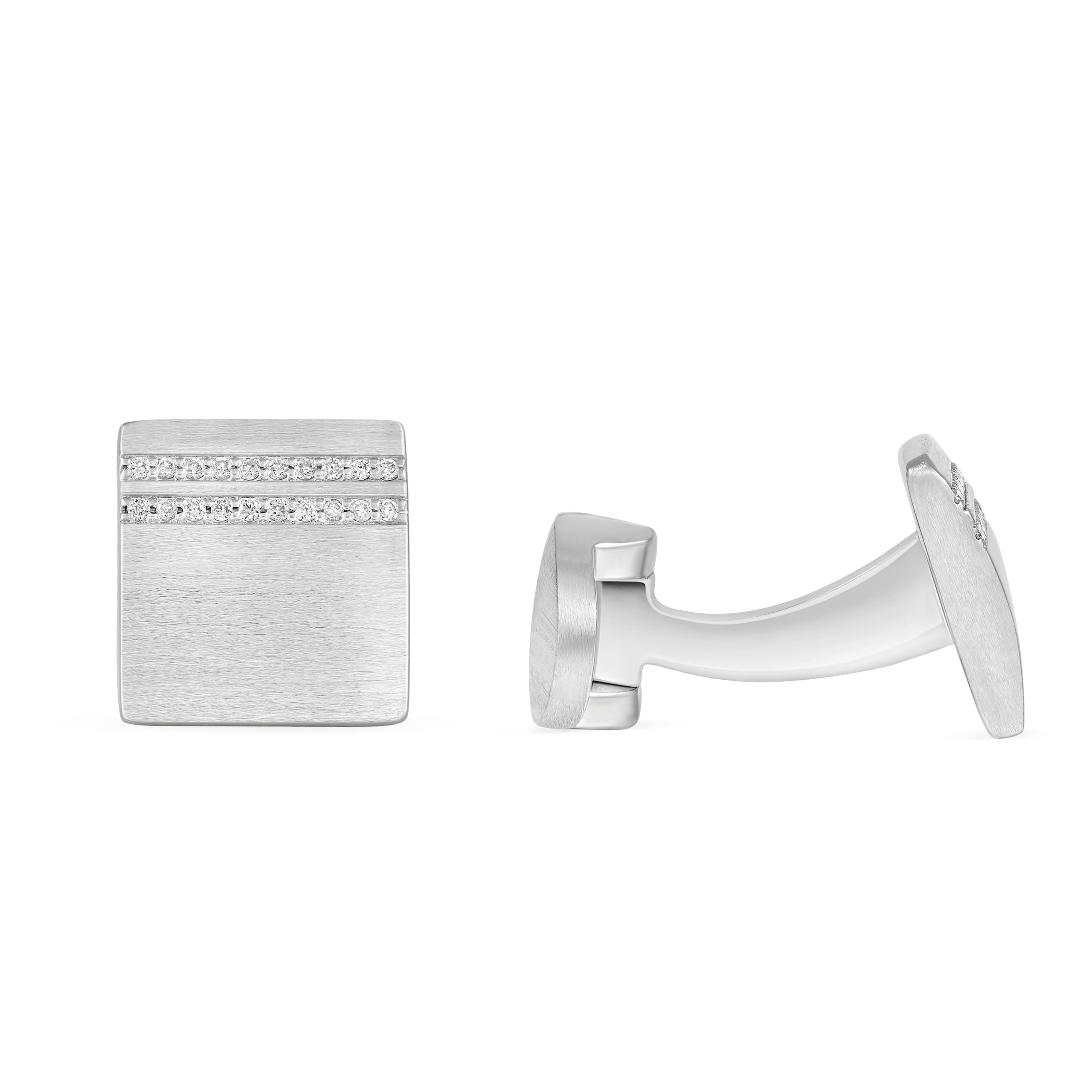 ZAAZ Cufflinks in 18k white gold with diamonds