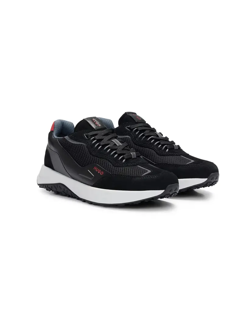 Atlete Sportive Hugo Boss Lace-Up With Mesh Trims