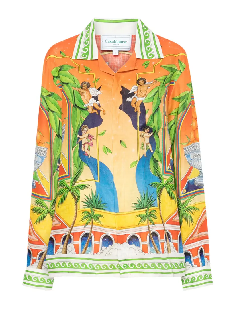Këmishë Casablanca Graphic Print Linen