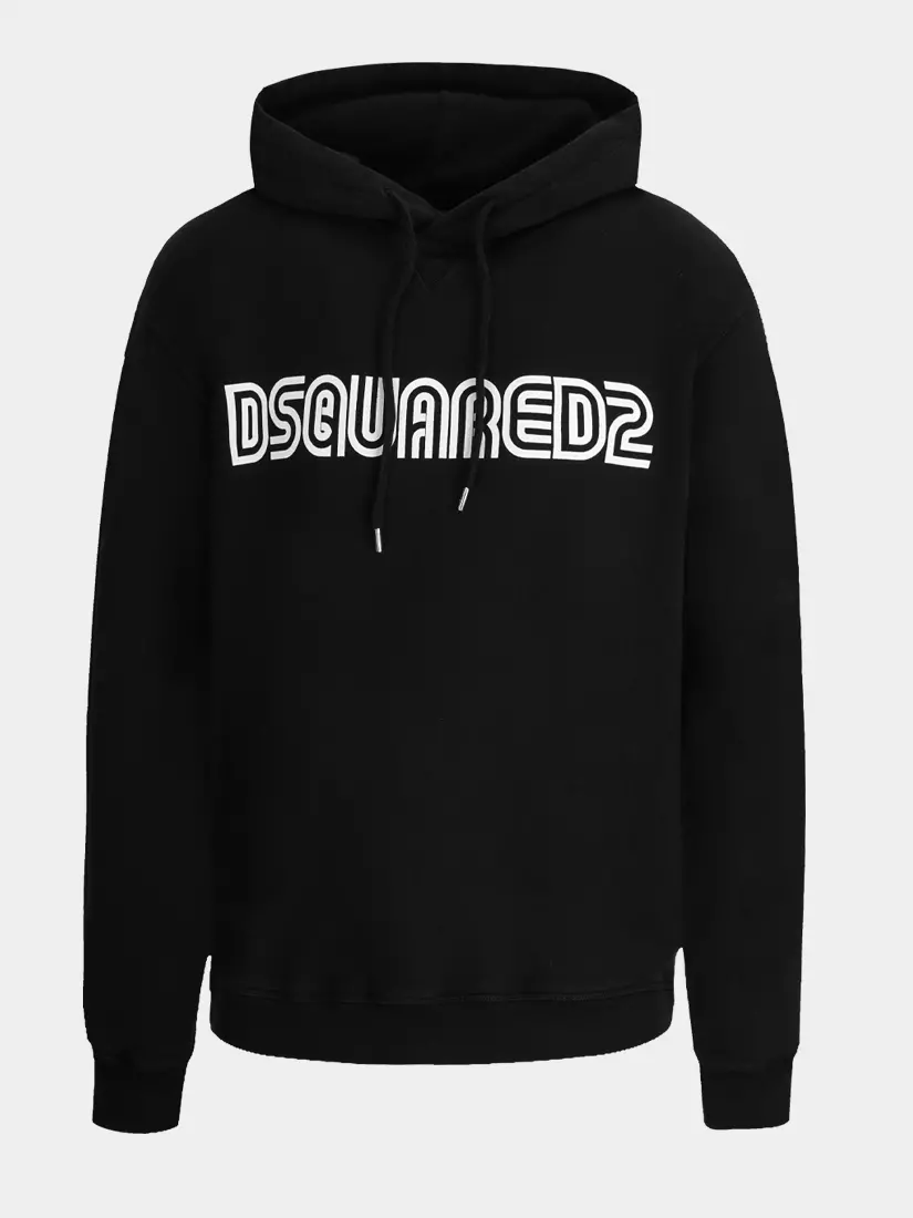 Hoodie Dsquared2 Logo Black Printed