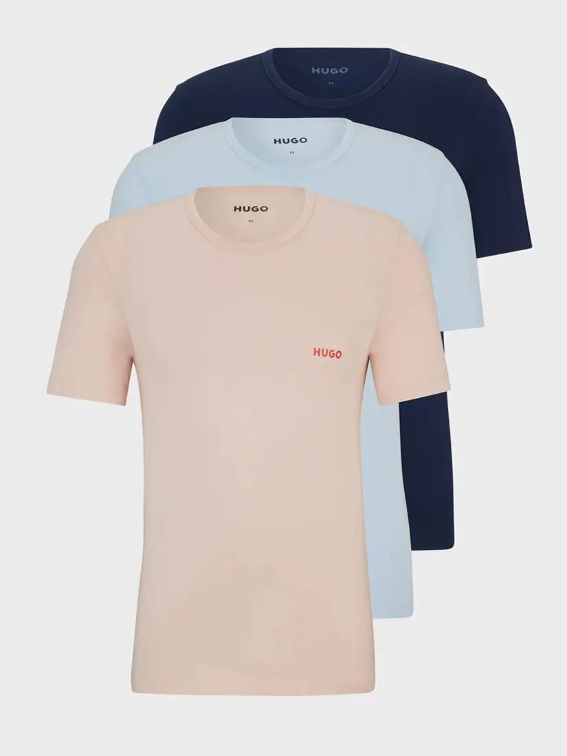 Bluzë e Brendshme Hugo Boss Mini Logo Print (3 copë)
