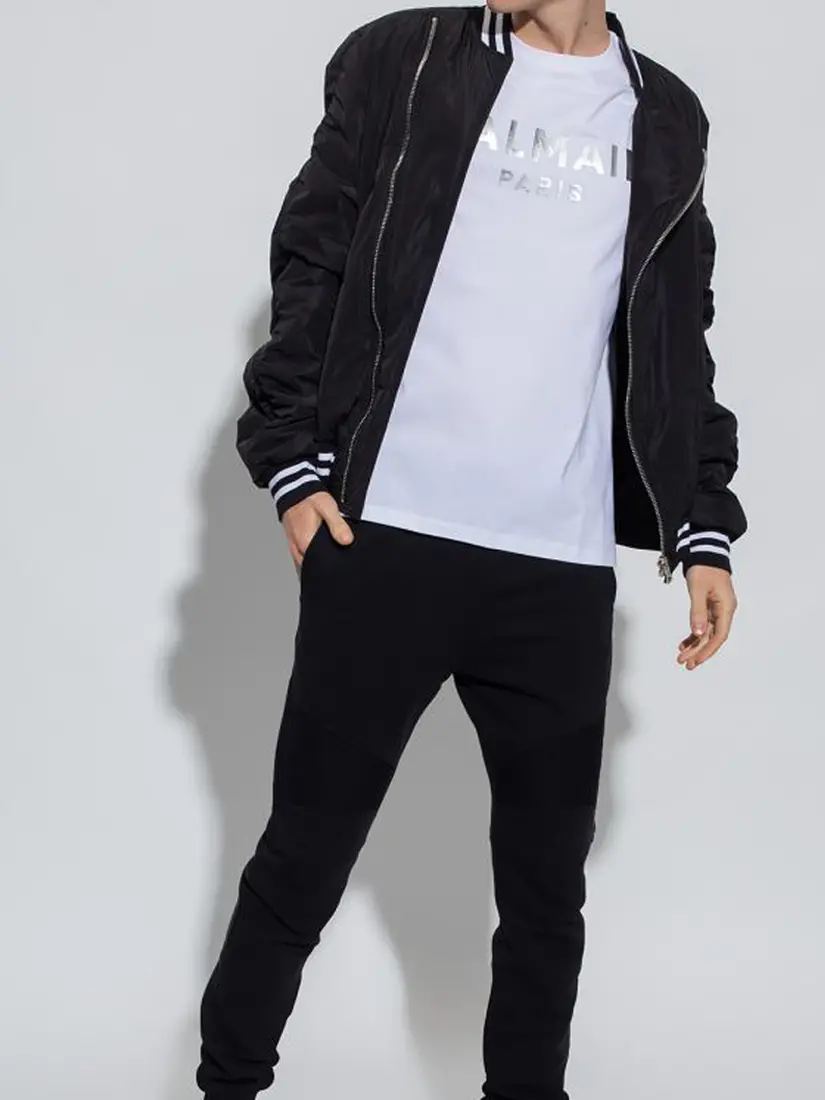 Bluzë Balmain Logo Print Silver