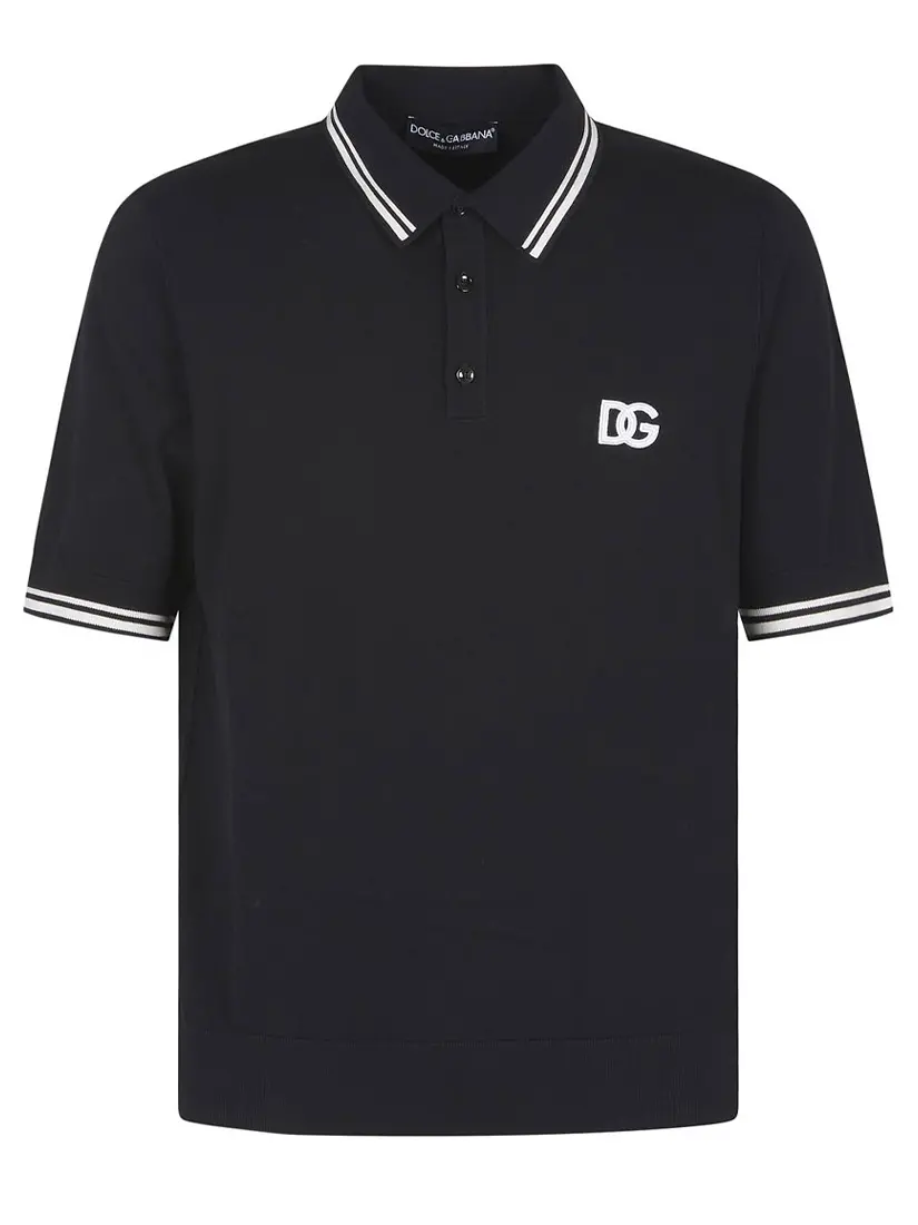 Dolce & Gabbana Embroidered DG Logo Polo Shirt