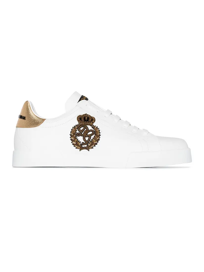 Atlete Lëkure Dolce & Gabbana Portofino Crown-Patch