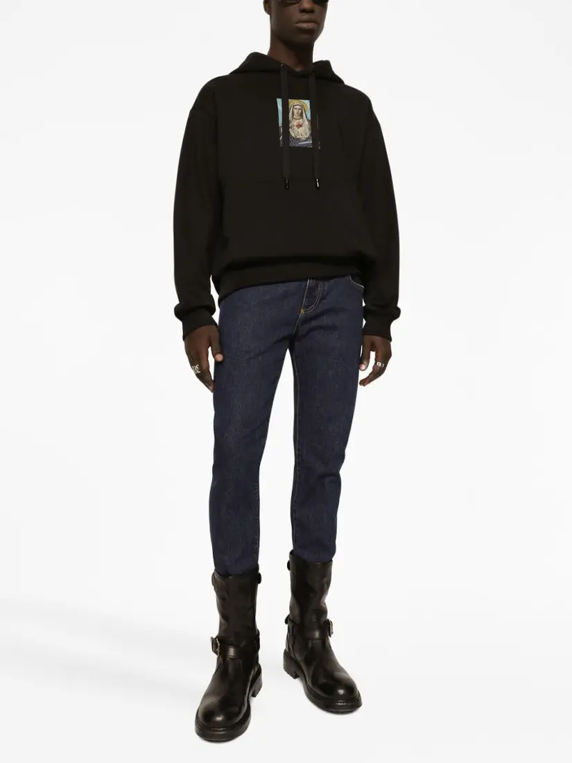 Dolce & Gabbana Logo Patch Jeans