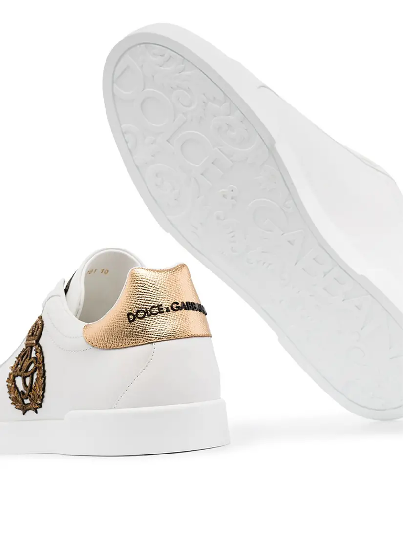 Atlete Lëkure Dolce & Gabbana Portofino Crown-Patch