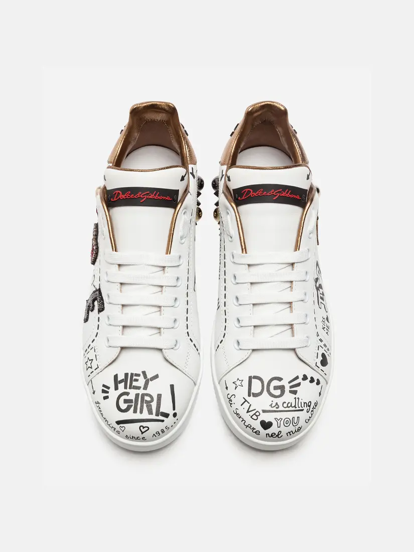 Dolce & Gabbana Portofino Leather Sneakers
