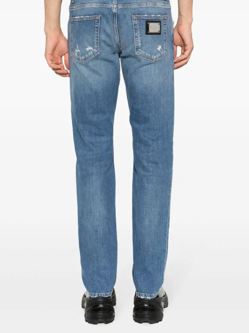 Dolce & Gabbana Stonewashed Slim Fit Jeans