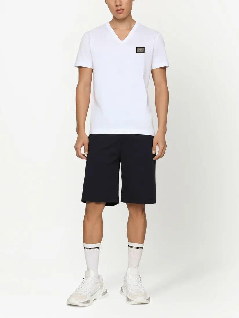 Bluzë Dolce & Gabbana Logo Tag V Neck