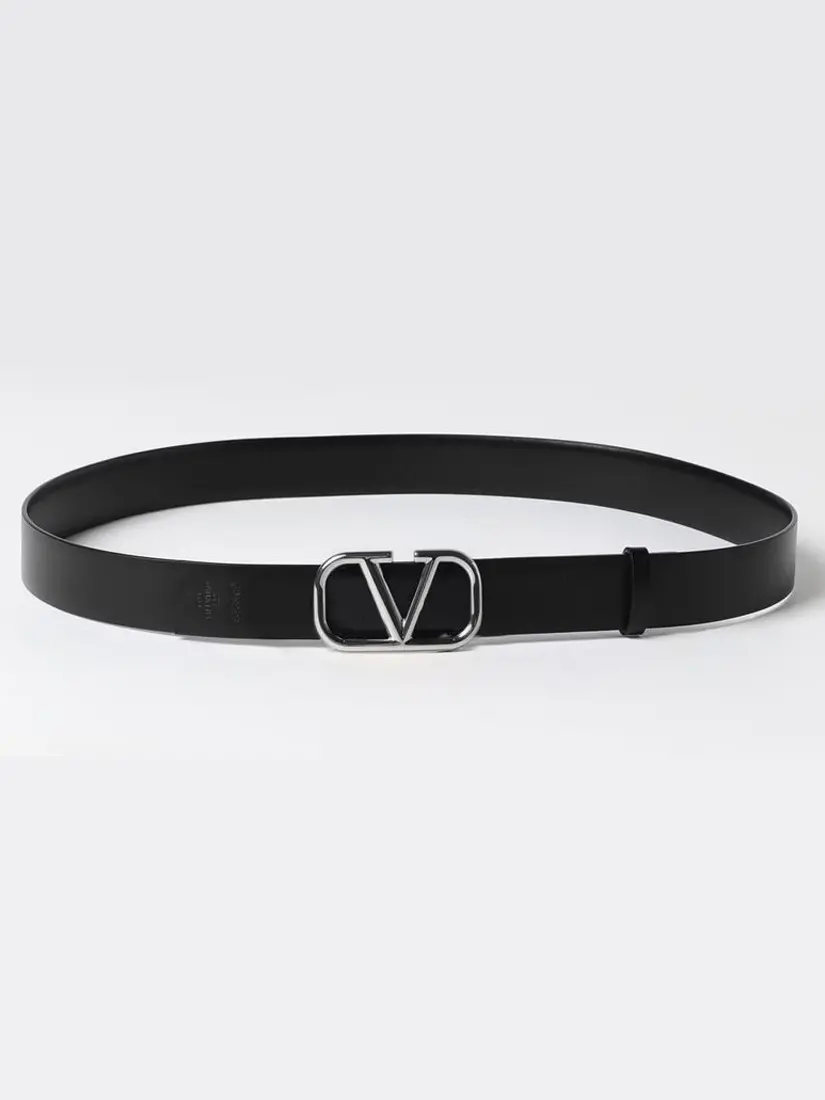 Rrip Lëkure Valentino Metallic Logo Signature