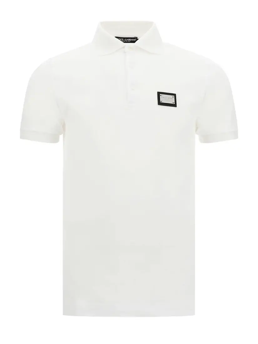 Dolce & Gabbana Logo Plaque Polo Shirt