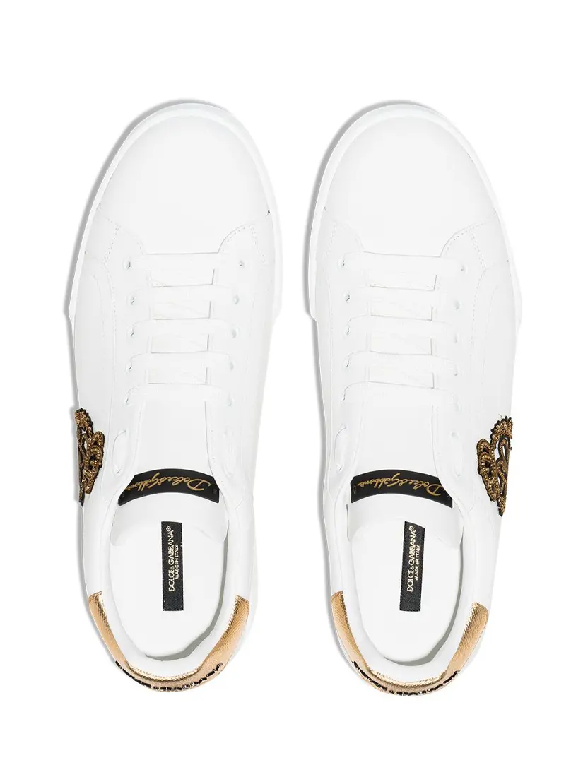 Atlete Lëkure Dolce & Gabbana Portofino Crown-Patch
