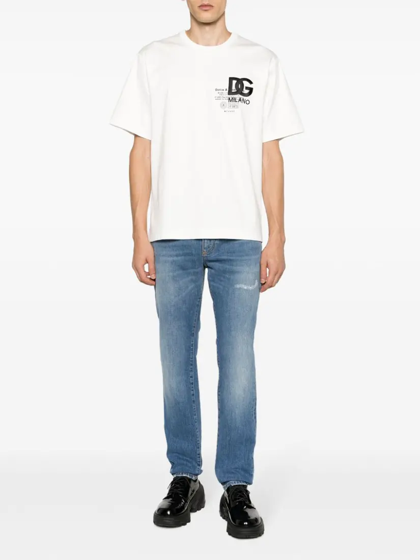 Dolce & Gabbana Stonewashed Slim Fit Jeans