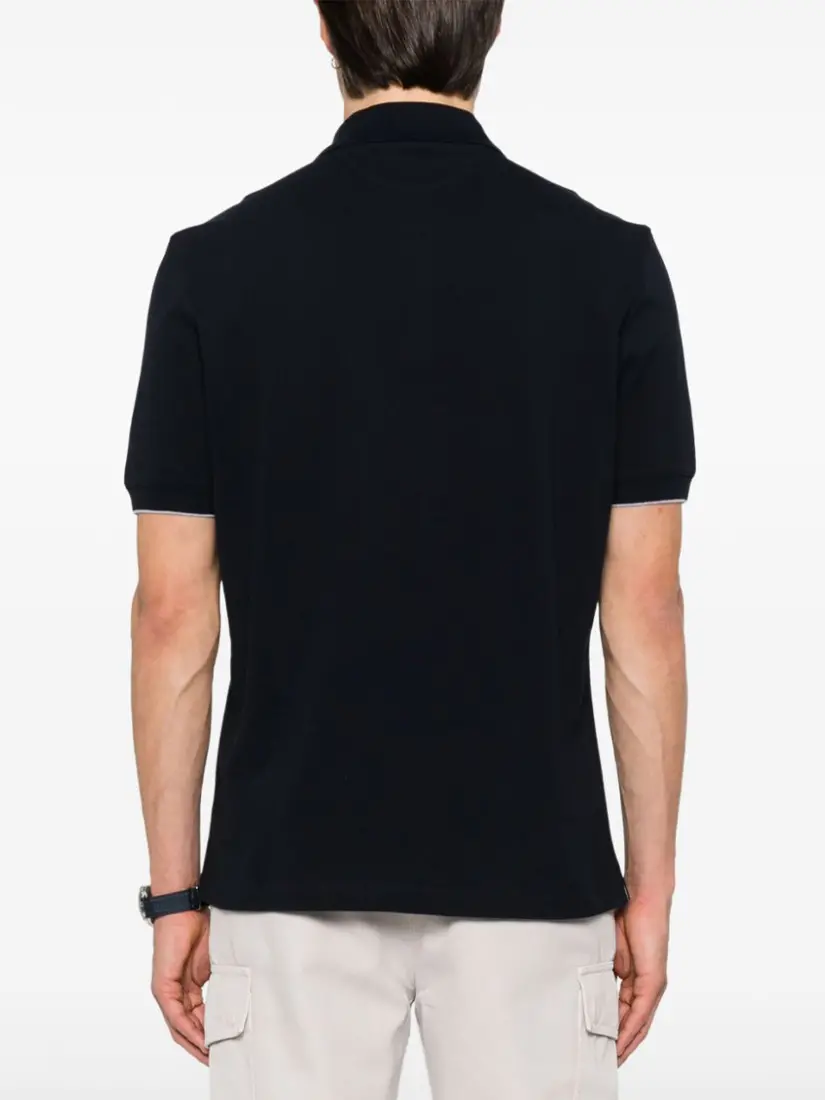 Brunello Cucinelli Logo Print Polo Shirt
