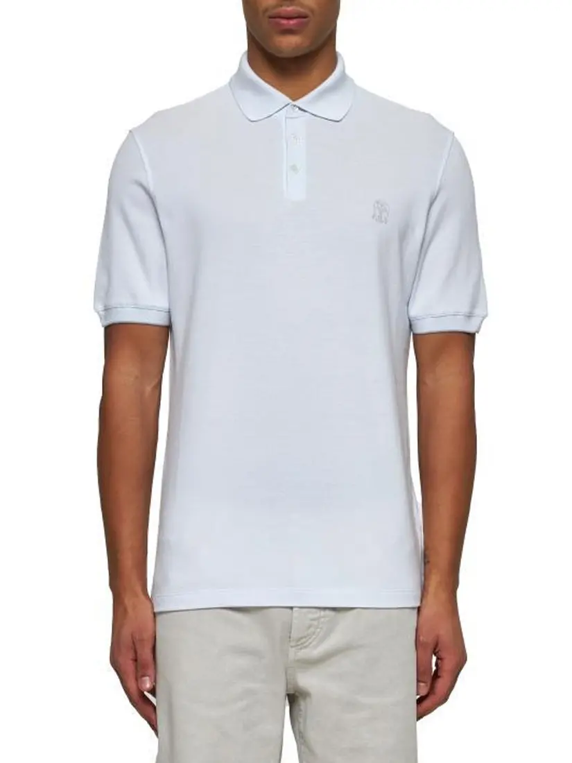 Brunello Cucinelli Logo Print Polo Shirt