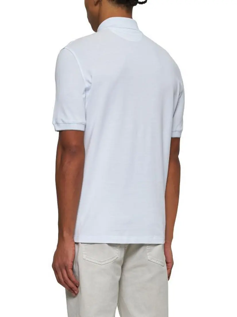 Brunello Cucinelli Logo Print Polo Shirt
