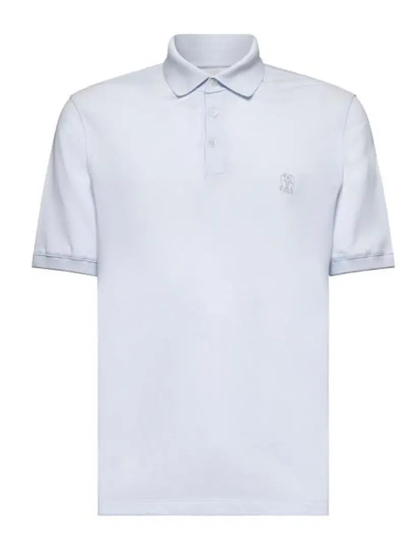 Brunello Cucinelli Logo Print Polo Shirt