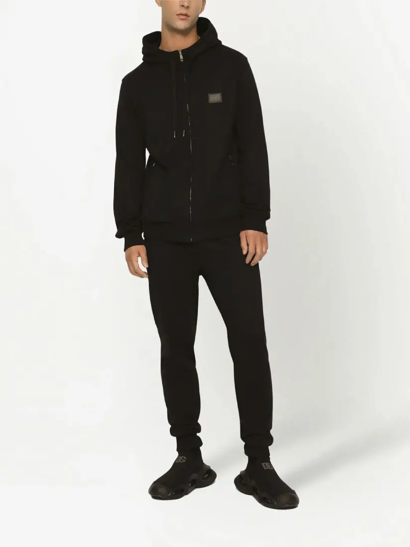 Hoodie Dolce & Gabbana Logo Tag Zip-Up