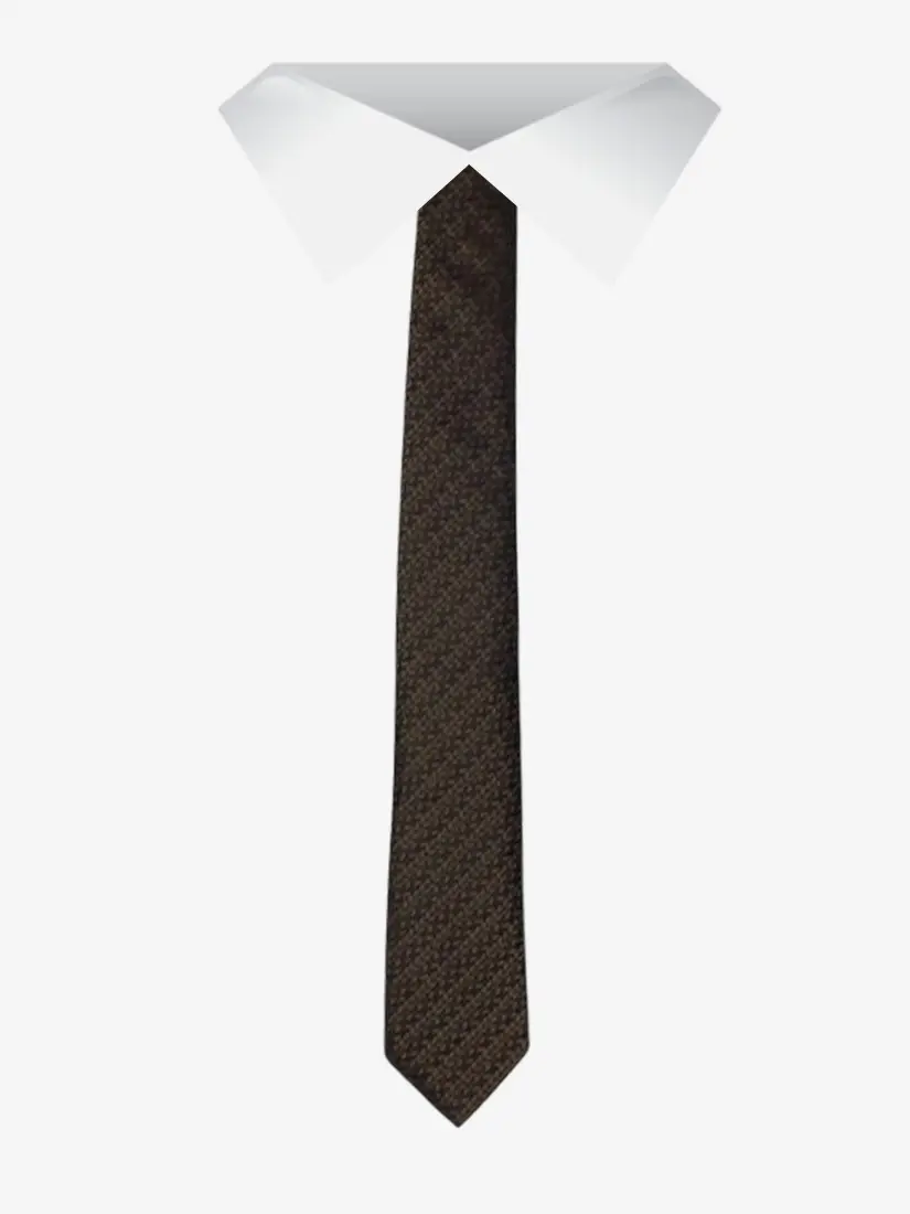 Kravatë Dolce & Gabbana Silk Brown Tie