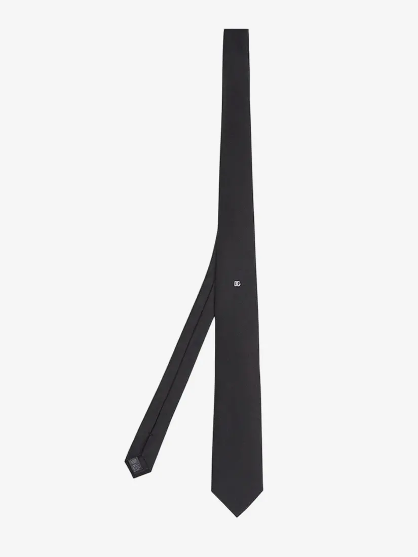 Kravatë Dolce & Gabbana Silk Black Tie