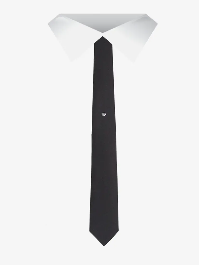 Kravatë Dolce & Gabbana Silk Black Tie